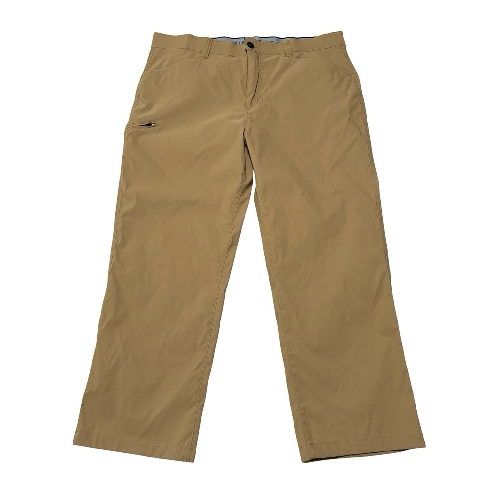 Orvis Pants Men's 40x30 Beige Tech Water Repellent Stretch Nylon Performance